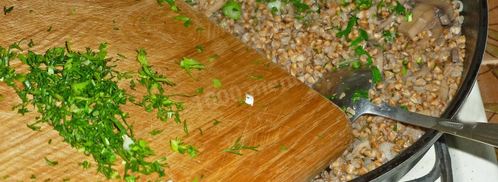 гречка с грибами и луком. Шаг 13