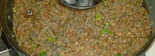 гречка с грибами и луком. Шаг 14