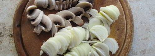 гречка с грибами и отбивной. Шаг 5