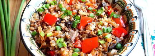 гречка с грибами и овощами в духовке. Шаг 12