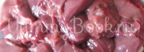 гречка с грибами, куриной печенью и сердцами в мультиварке. Шаг 7