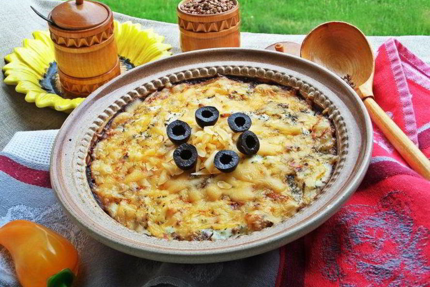 Рецепт гречки с курочкой под сыром