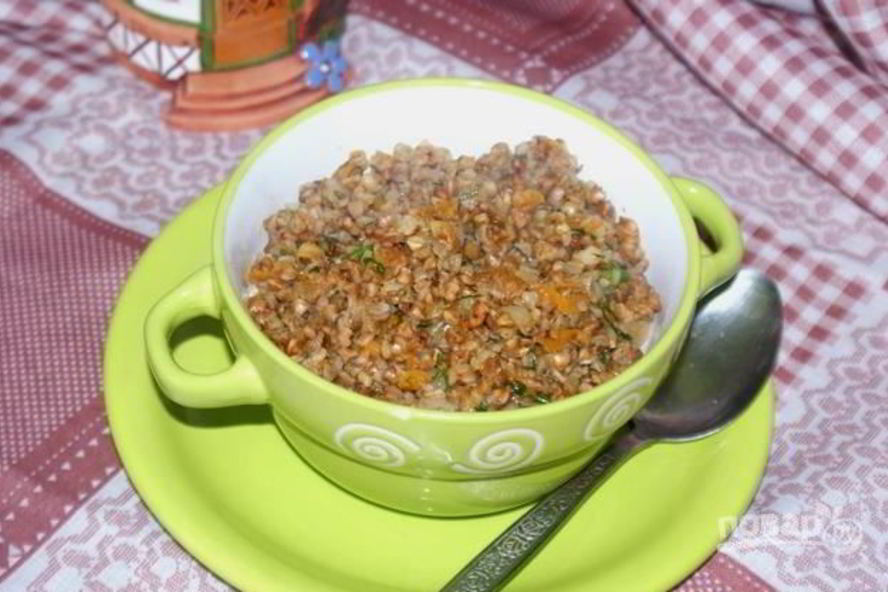 Рецепт гречки с овощами и чесноком