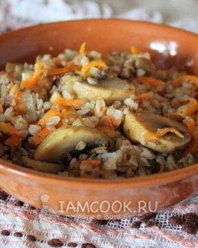 Гречка с шампиньонами