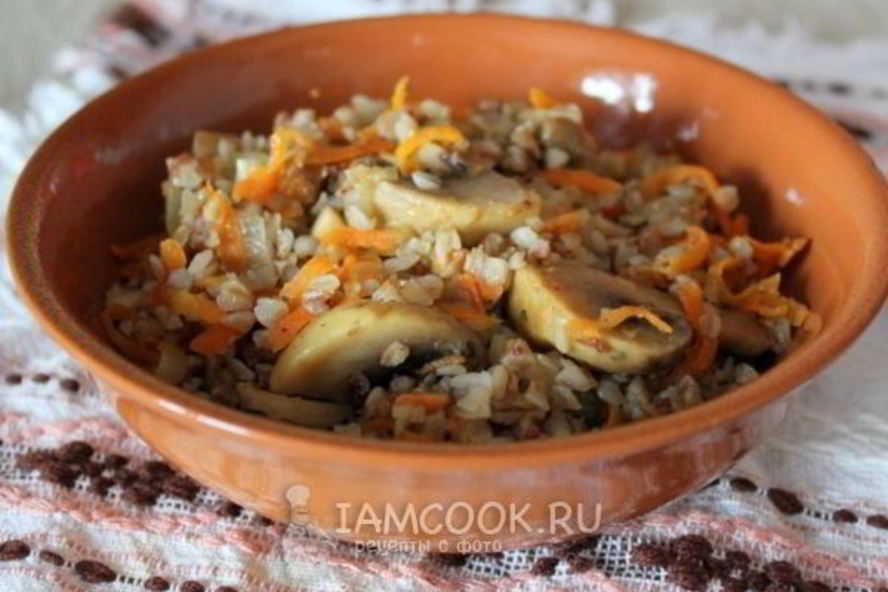 Рецепт гречки с шампиньонами
