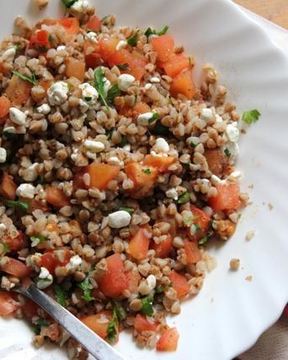 Гречка с зернистым творогом