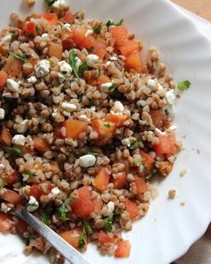 Гречка с зернистым творогом