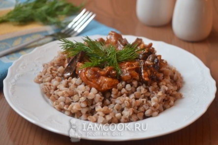 Рецепт гречки в томатно-горчичном соусе