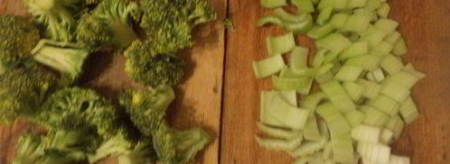 гречневая каша с брокколи, морковью и сельдереем. Шаг 3