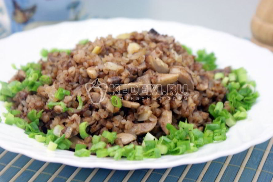 Рецепт гречневой каши с грибами
