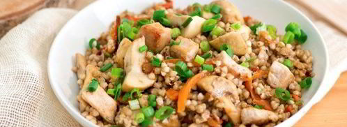 зеленая гречка со свининой и грибами. Шаг 8