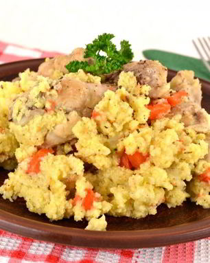 Каша пшенная с куриными крылышками в мультиварке