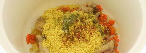 каша пшенная с куриными крылышками в мультиварке. Шаг 4