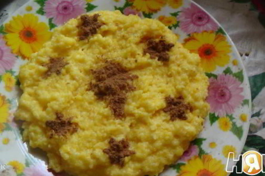 Рецепт каши кукурузной со сметаной и корицей