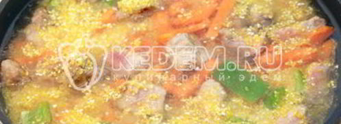 кукурузная каша с мясом по-деревенски. Шаг 7