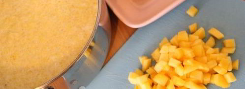 кукурузная каша с нектарином. Шаг 6