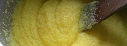 полента со спаржей, голубым сыром и грецкими орехами. Шаг 4