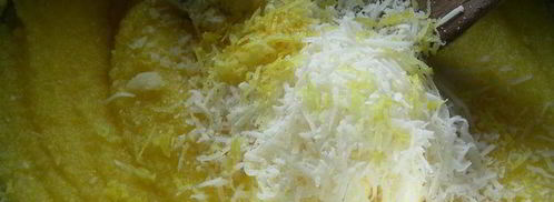 полента со спаржей, голубым сыром и грецкими орехами. Шаг 5