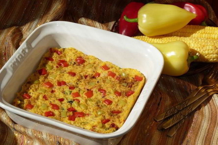 Рецепт запеченной поленты с овощами