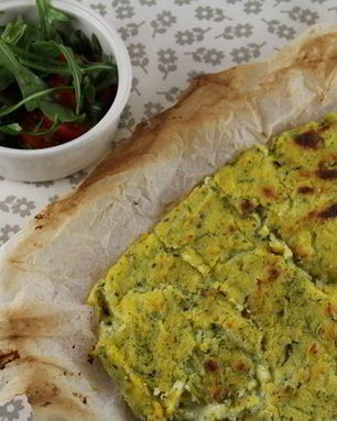 Запеченная зеленая полента