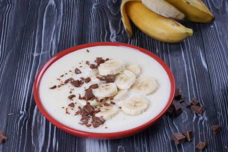 Рецепт манной каши с бананом