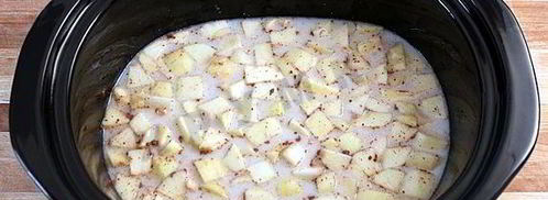 ночная овсяная каша с яблоками и орехами в мультиварке. Шаг 4