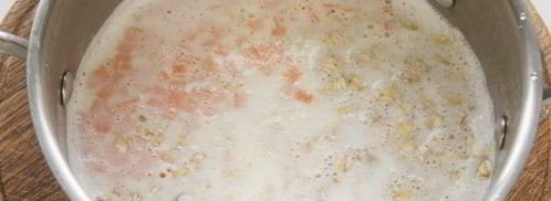 овсяная каша на молоке с тыквой и изюмом. Шаг 11