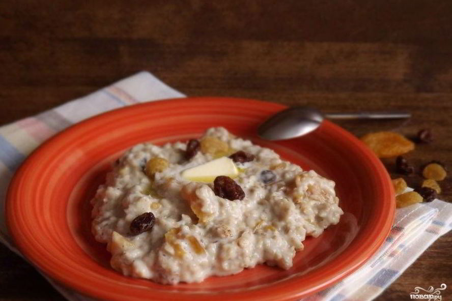 Рецепт овсяной каши с сухофруктами