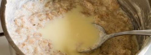 овсяная каша со сгущенкой и манго. Шаг 11