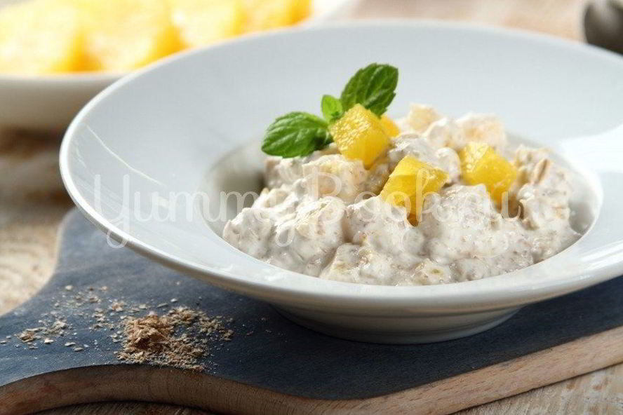 Рецепт овсянки с йогуртом и апельсином