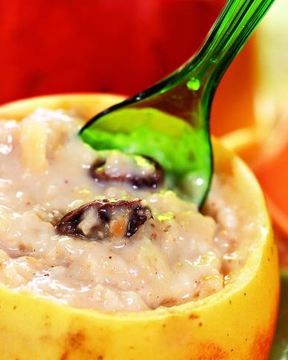 Овсянка с яблоками