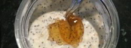 овсянка в банке с отрубями и фруктами. Шаг 6