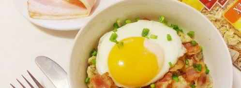 пикантная овсянка c беконом и сыром. Шаг 16