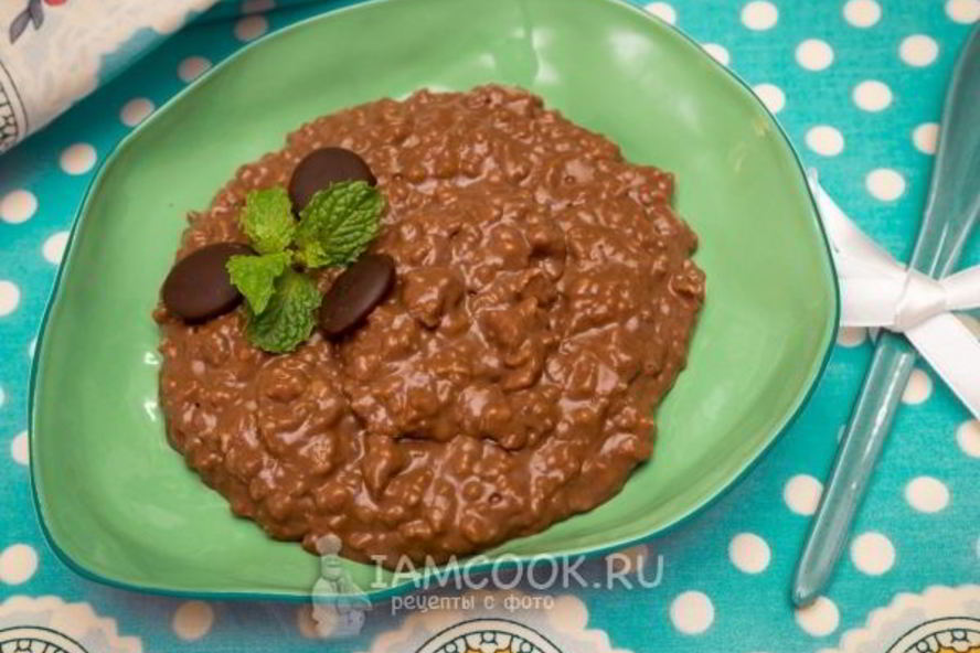 Рецепт шоколадной овсяной каши