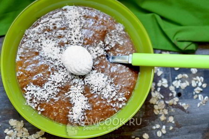 Рецепт веганской овсянки с кэробом