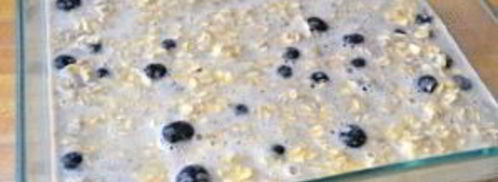 запеченная овсянка с черникой и бананом. Шаг 6