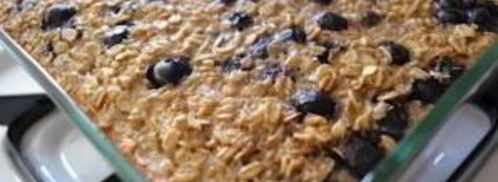 запеченная овсянка с черникой и бананом. Шаг 7