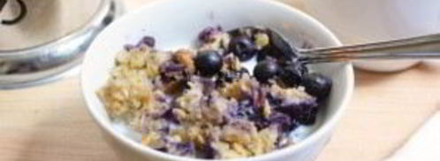 запеченная овсянка с черникой и бананом. Шаг 8