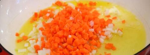 перловая каша с фасолью, тыквой и беконом. Шаг 7