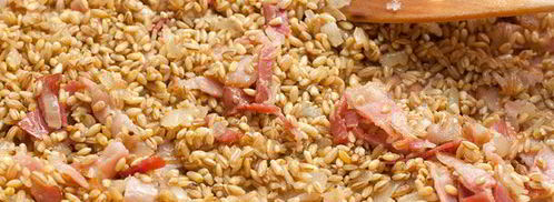 перловая каша с грибами и беконом. Шаг 4