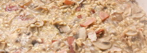 перловая каша с грибами и беконом. Шаг 6