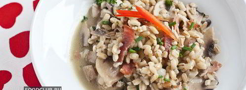 перловая каша с грибами и беконом. Шаг 8