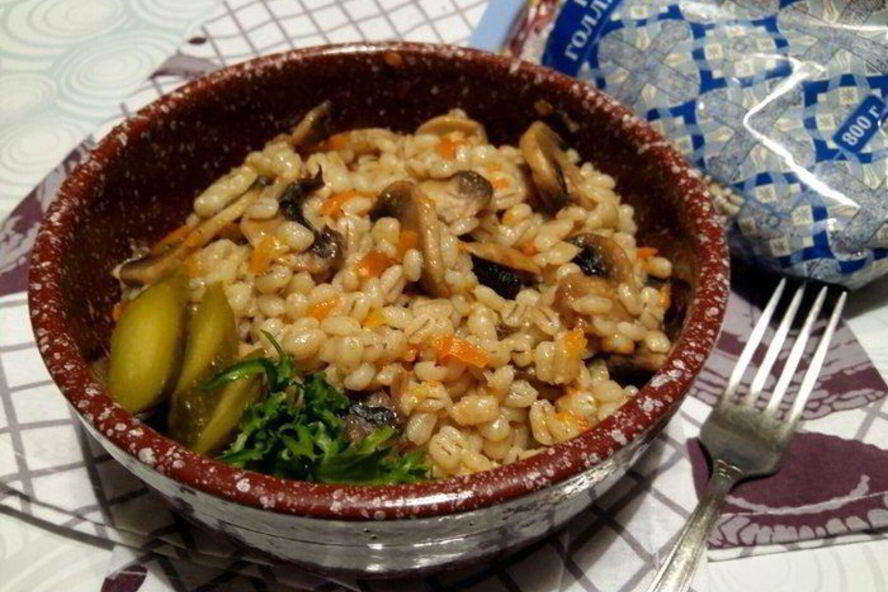 Рецепт перловой каши с грибами в духовке