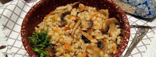 перловая каша с грибами в духовке. Шаг 7