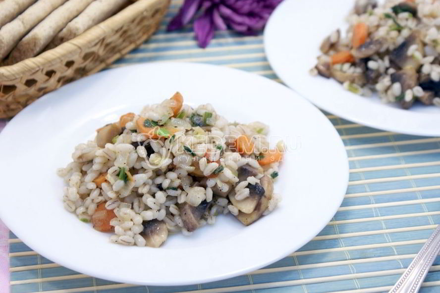 Рецепт перловки с грибами