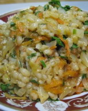 Перловка с квашеной капустой