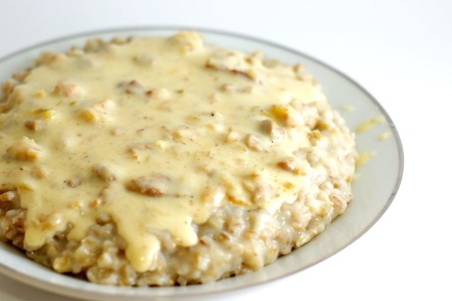 Рецепт перловки с соусом