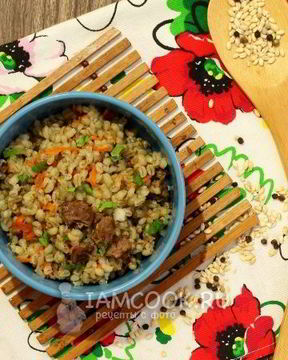 Перловка с тушенкой в мультиварке