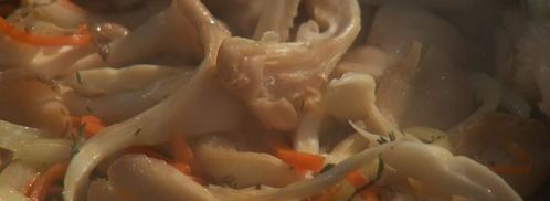 перловка с вешенками под соусом из шпината. Шаг 3