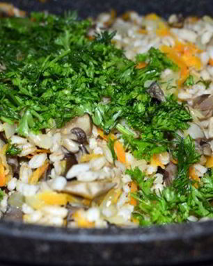 Перловка с вешенками